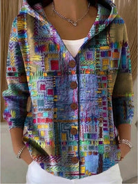Maya | Cozy Long Cardigan with Artistic Design