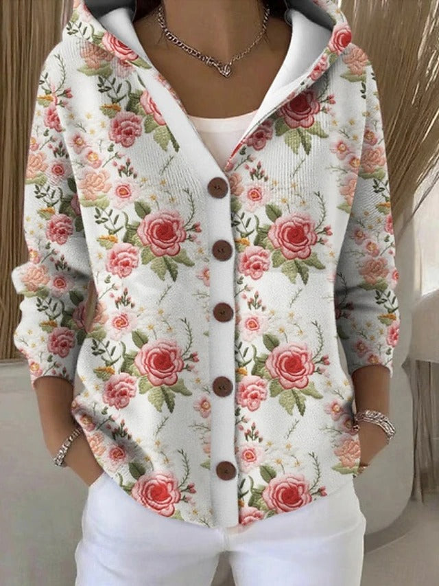Maya | Cozy Long Cardigan with Artistic Design