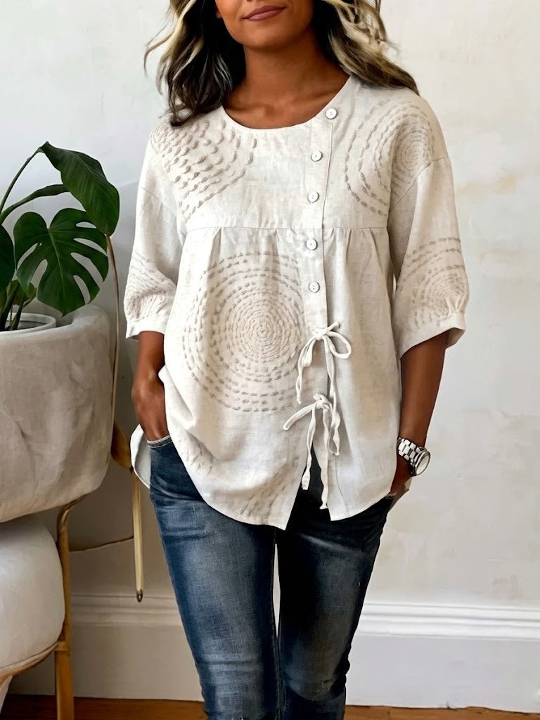 Esmee - Soft Embroidered Linen Top
