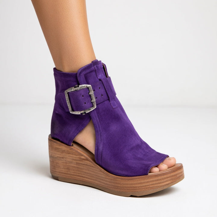 Astréva™ - Open-toe Wedge Booties in Modern Style