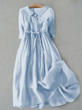 Women's Summer Lace-Up Waist Dress - Timeless Comfort & Style
