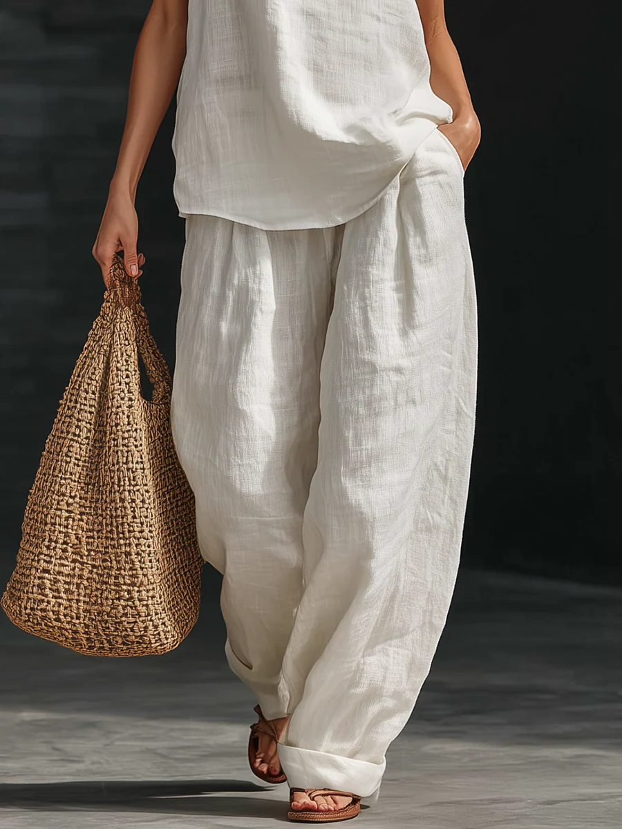 Nayla - Sleeveless Top & Wide-Leg Pants Set