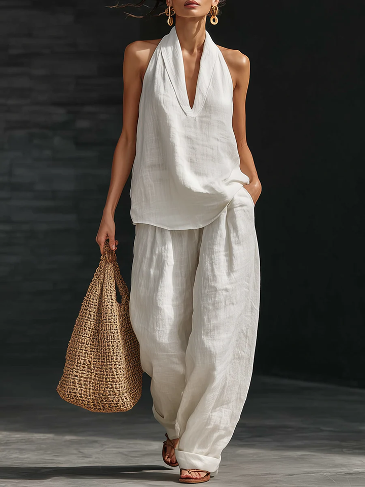 Nayla - Sleeveless Top & Wide-Leg Pants Set
