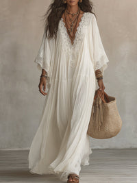 Seraphina - Ivory Chiffon Maxi Dress