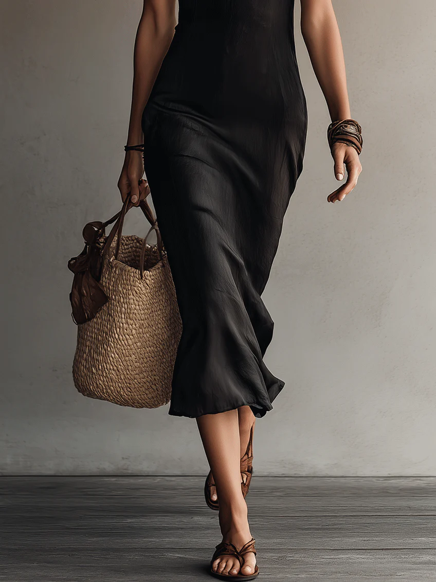 Seraphina - Lace-Trim Midi Dress