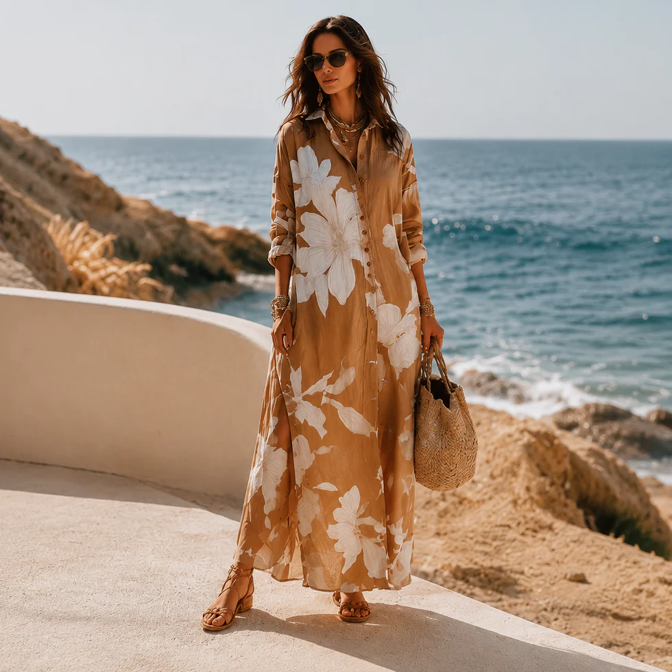 Rosabelle - Floral Chemisier Maxi Dress