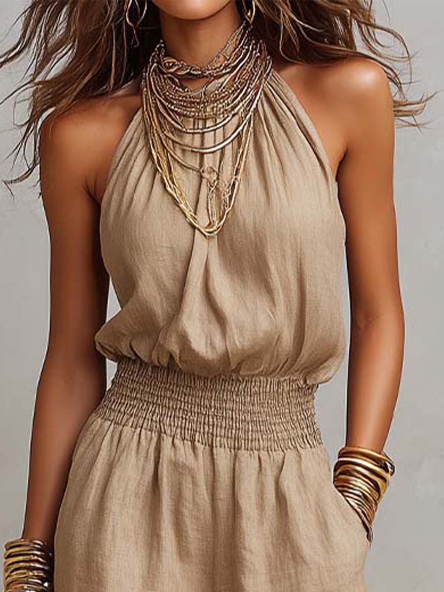 Fiora - Elegant Halter Jumpsuit