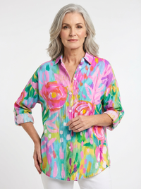 Livia | Rainbow Blossom Blouse