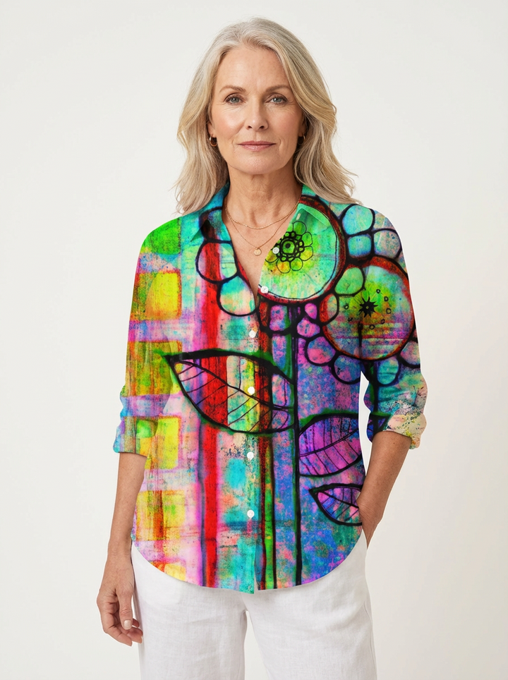 Fenna | Artistic Bloom Blouse