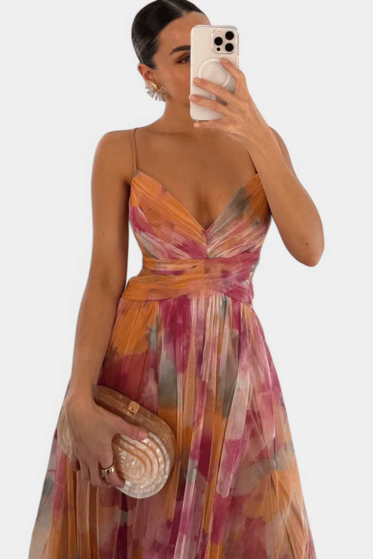 Athena | Watercolour Maxi Dress