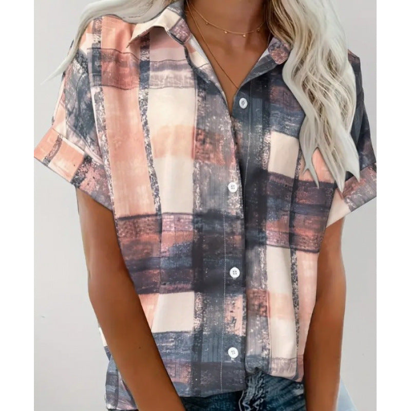 Liora | Casual Square Print Blouse