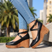 Kiara - Cross-Strap Wedges