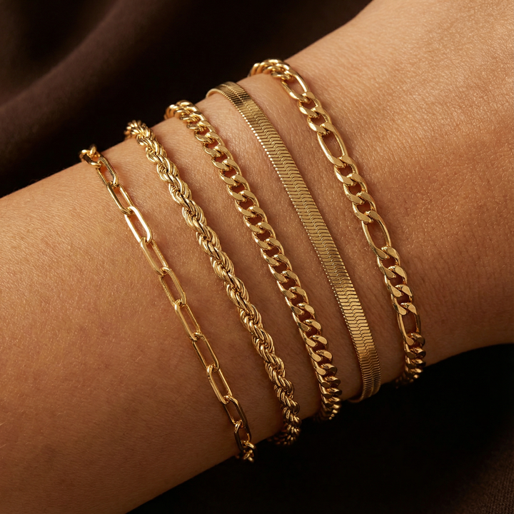 Ellen – Gold Bracelet Set