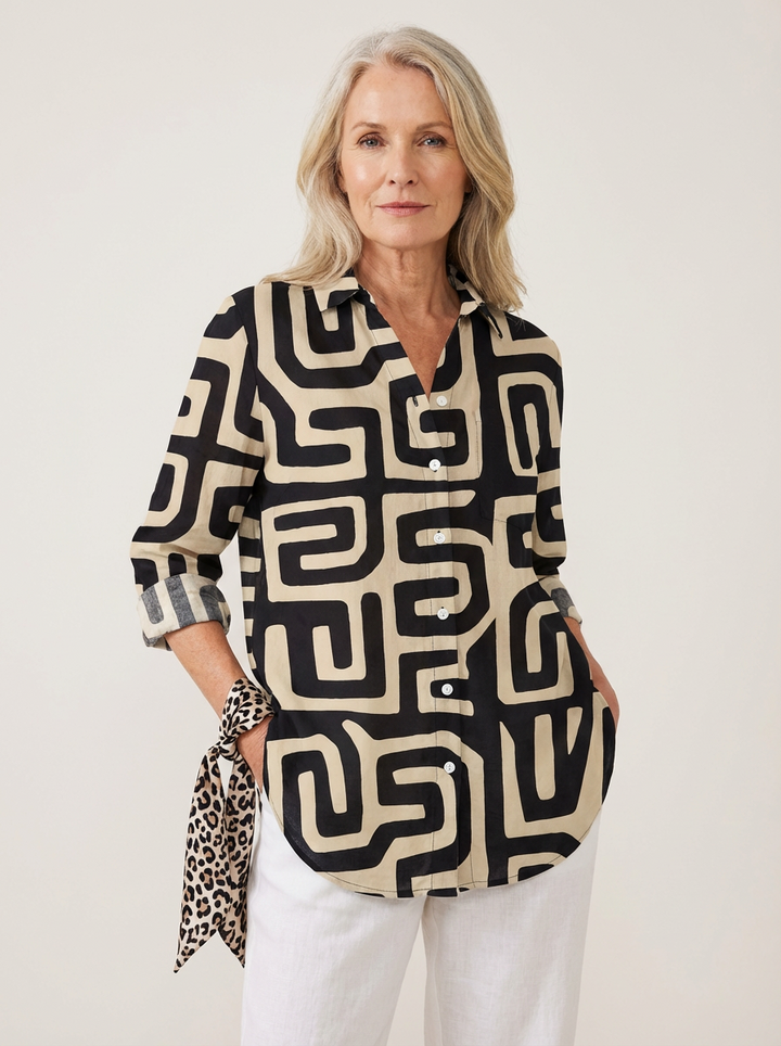 Siena | Graphic Maze Blouse