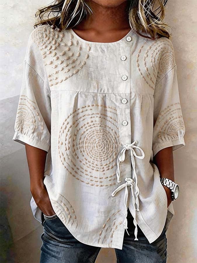 Esmee - Soft Embroidered Linen Top