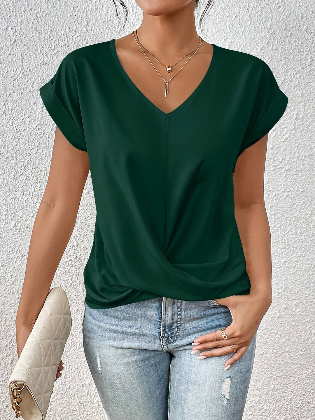 Leyla Tummy tucking V-neck top