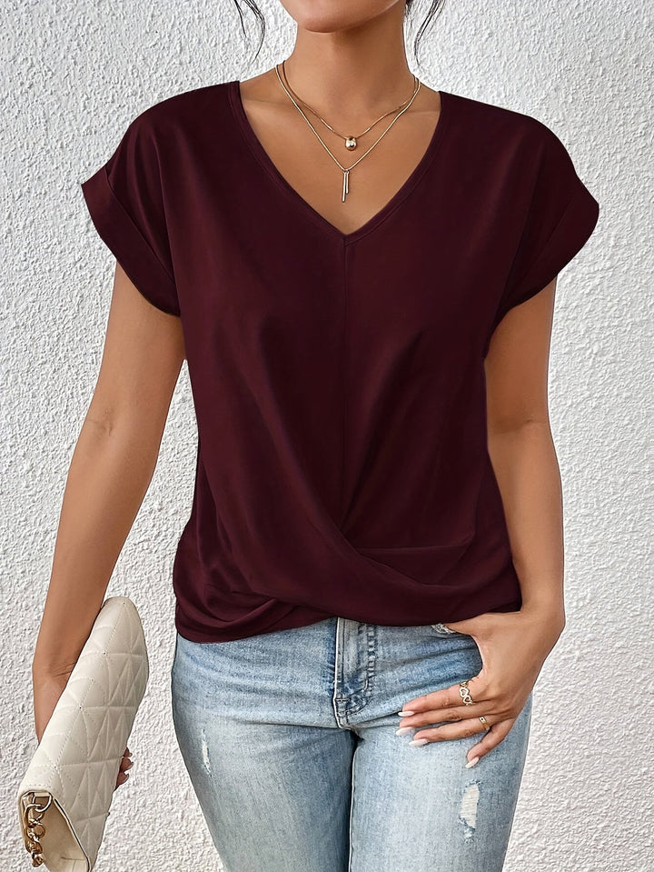 Leyla Tummy tucking V-neck top