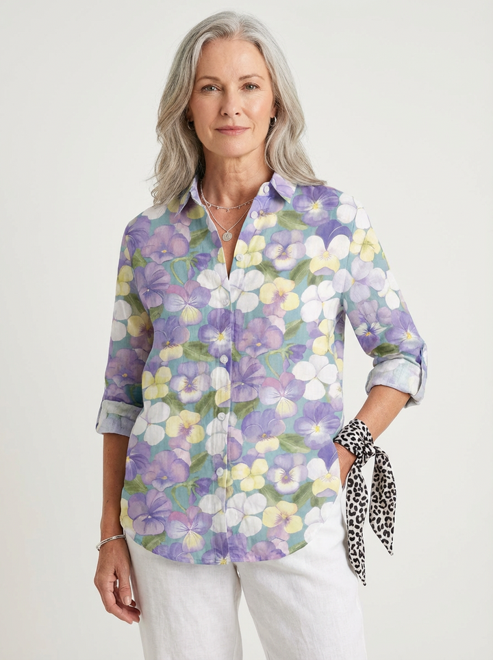 Alina | Tropical Petals Blouse