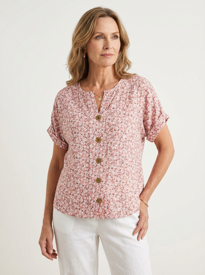 Jenna | Floral Button-Up Blouse