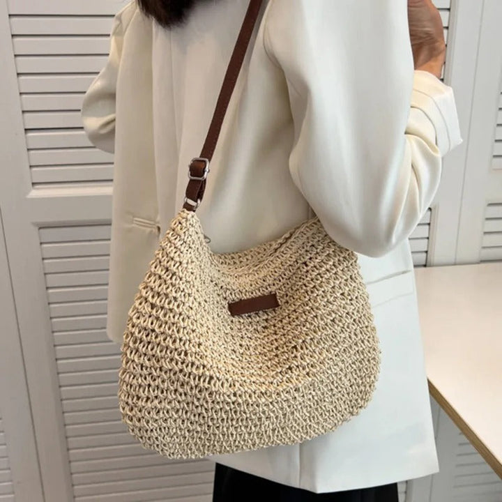 WHITE | Straw shoulder bag