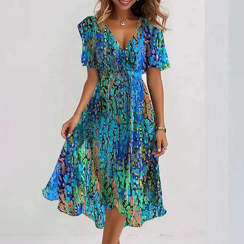 Denise | Elegant Colourful Dress