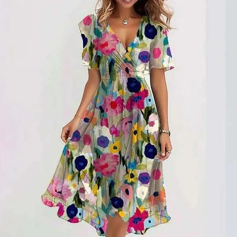 Denise | Elegant Colourful Dress