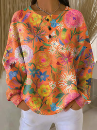 Freja | Sweater with Colorful Floral Print