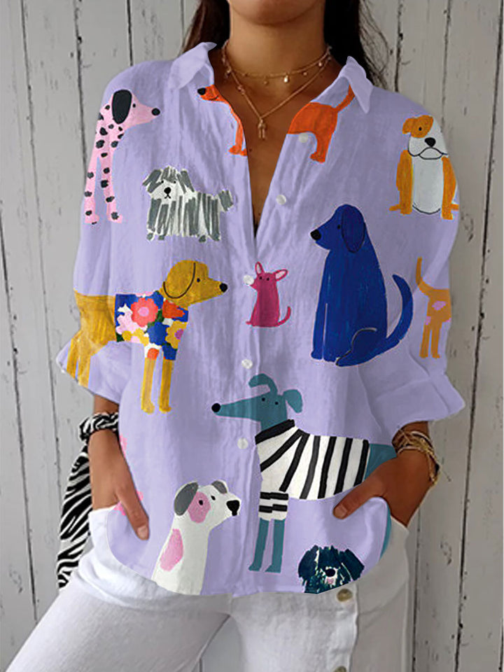 Florence | Playful Dogs Blouse