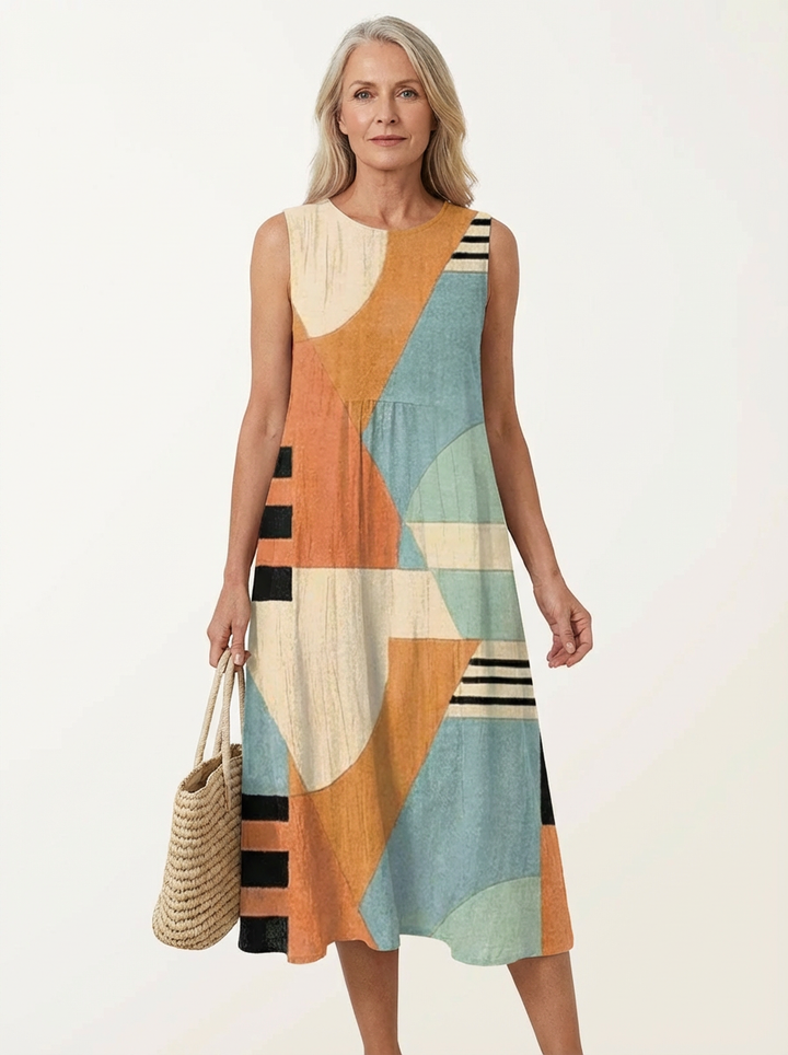 Iris™ Geometric Midi Dress