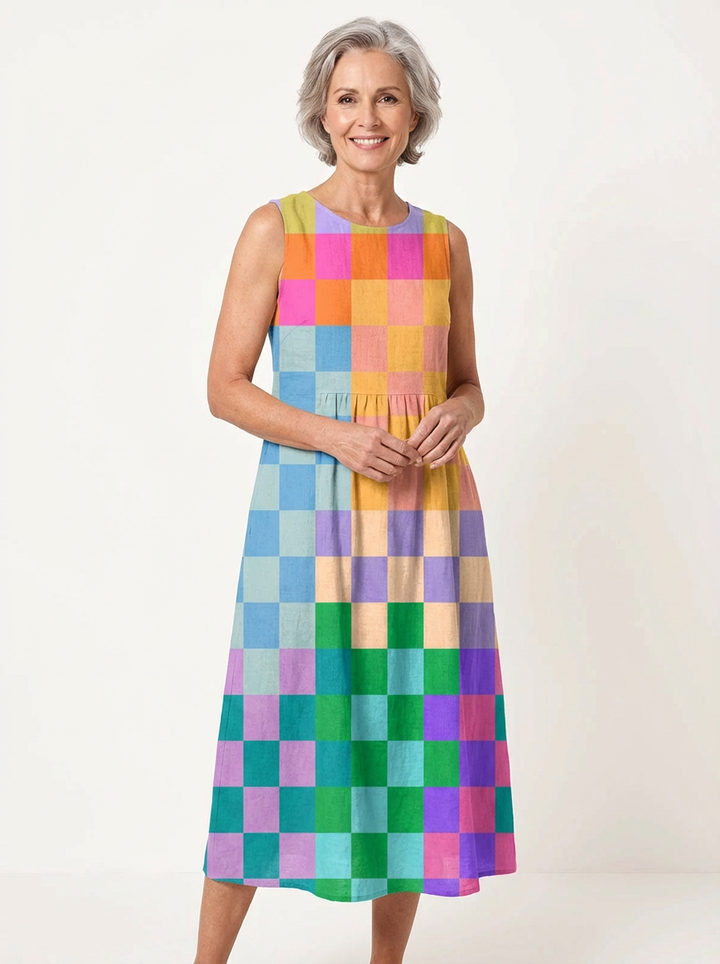 Kate™ Checkered Midi Dress