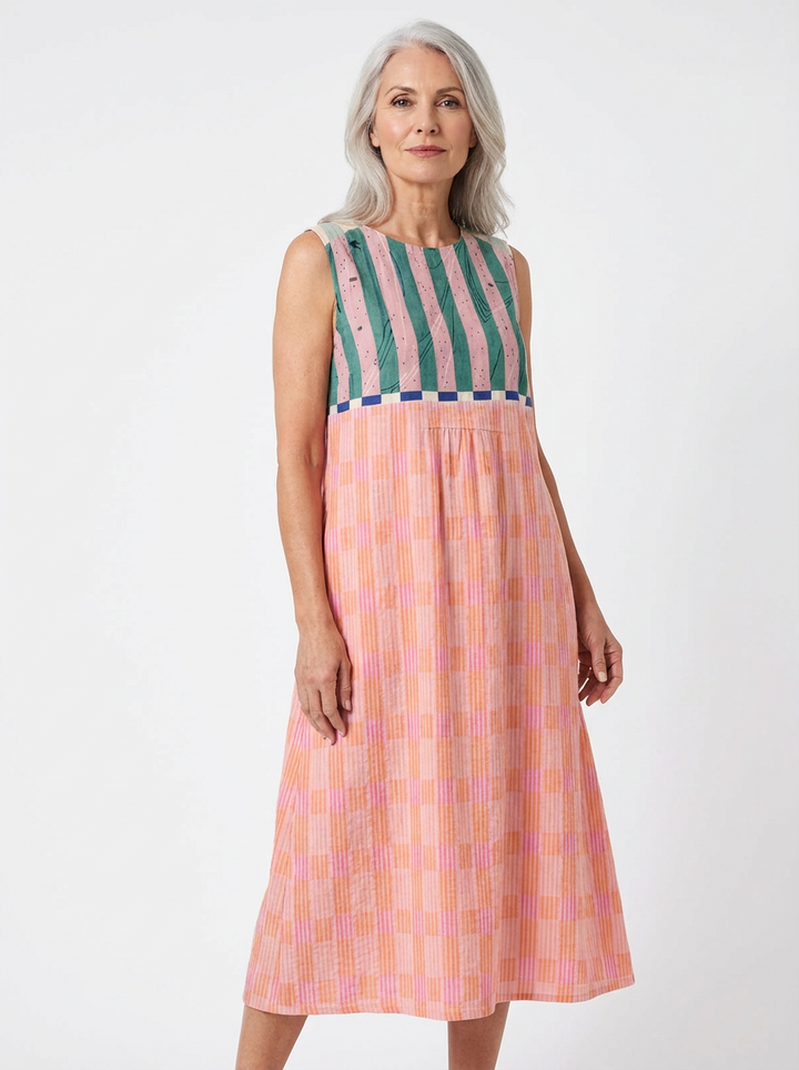 Lily™ Striped Pastel Midi Dress