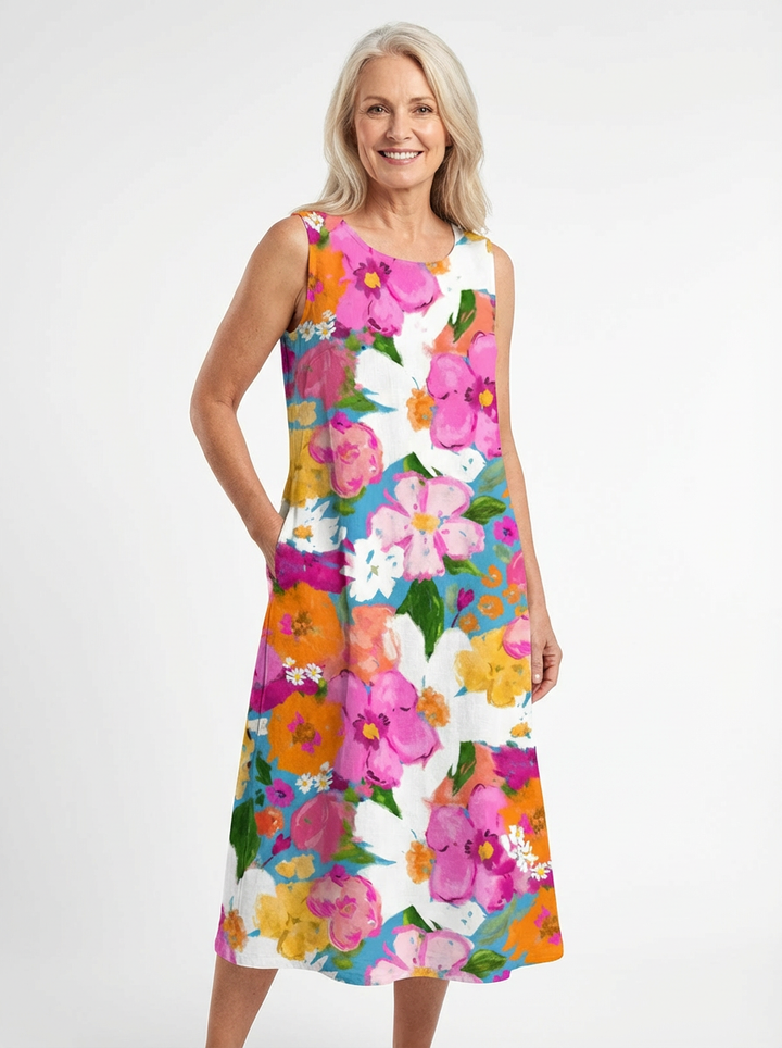 Eden™ Vibrant Floral Midi Dress