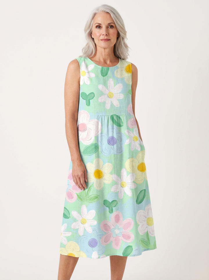 Erin™ Pastel Blossom Midi Dress