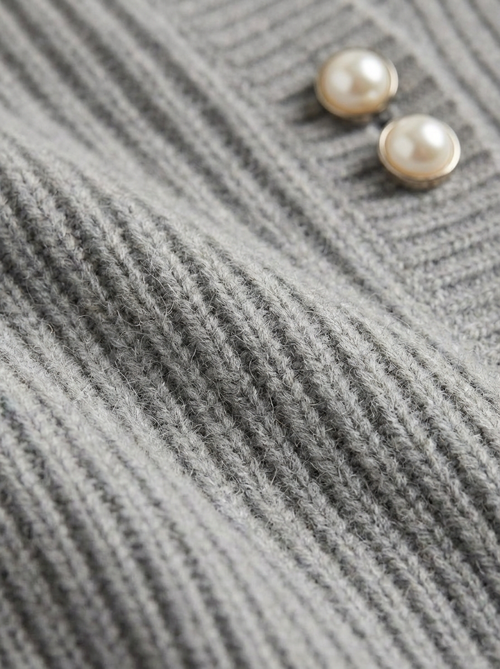 ONARA | PEARL-BUTTON CARDIGAN