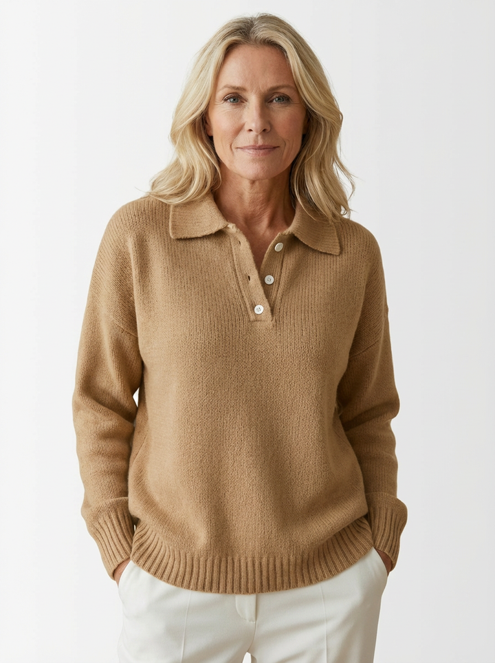 Maya – Buttoned Collar Jumper