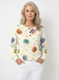 Liv | Soft Sweater with Christmas Tree Motif
