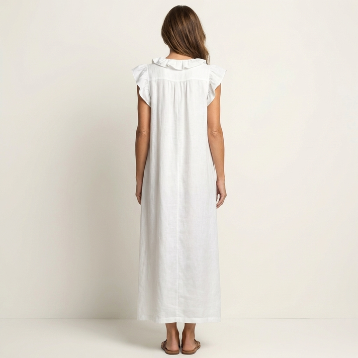 Vinica - V-Neck Ruffle Maxi Dress