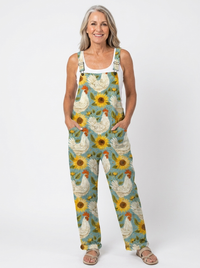Comfortable Printed Overalls