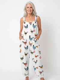 Comfortable Printed Overalls
