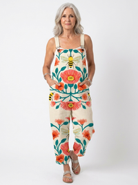 Comfortable Printed Overalls