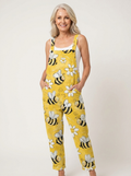 Comfortable Printed Overalls