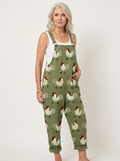Comfortable Printed Overalls
