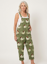 Comfortable Printed Overalls