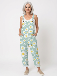 Comfortable Printed Overalls