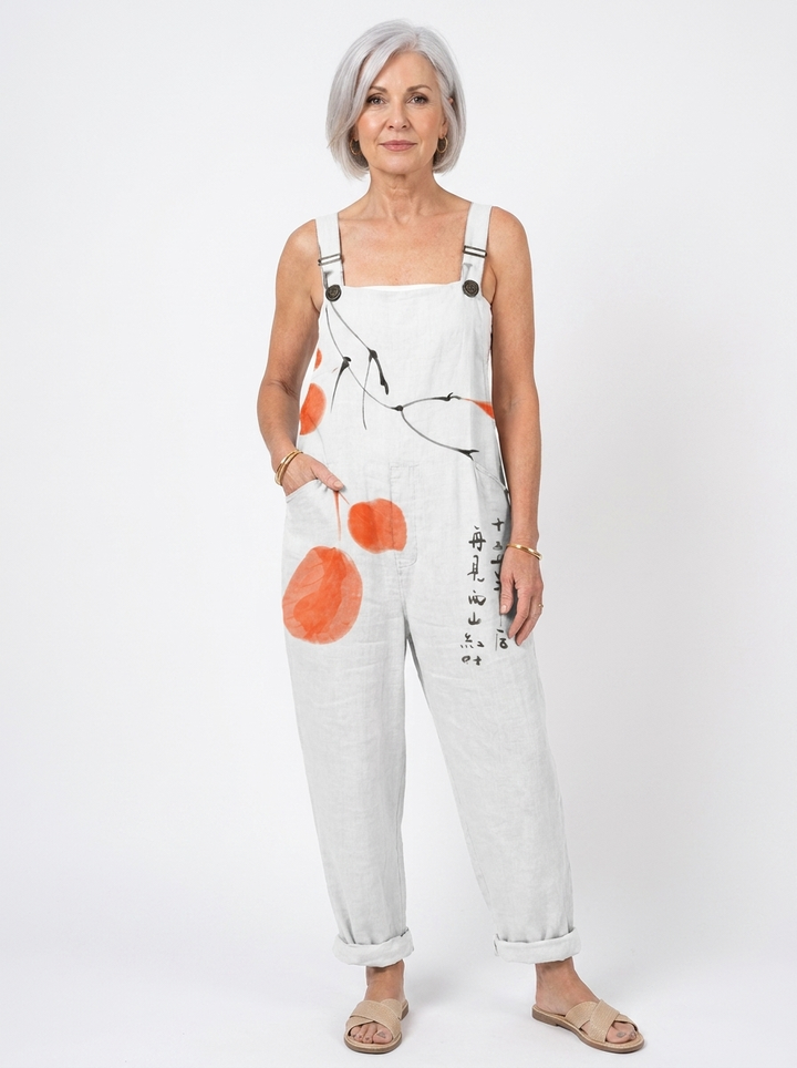 Comfortable Printed Overalls