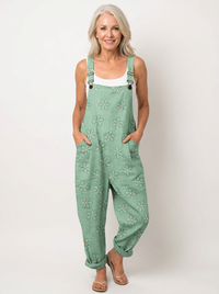 Comfortable Printed Overalls