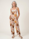 Comfortable Printed Overalls