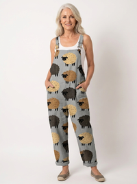 Comfortable Printed Overalls