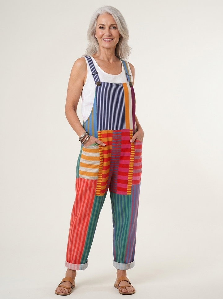 Comfortable Printed Overalls