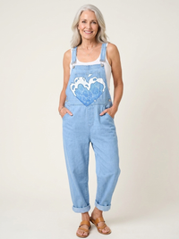 Comfortable Printed Overalls